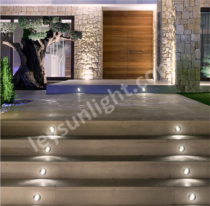 1W 3W Concrete Stair Lights, 120v outdoor stair riser lights