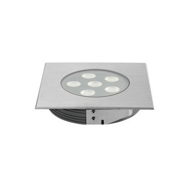 Square 6x2W Recessed Floor Light