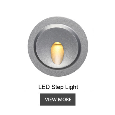 Outdoor LED step light for pathway and stair lighting