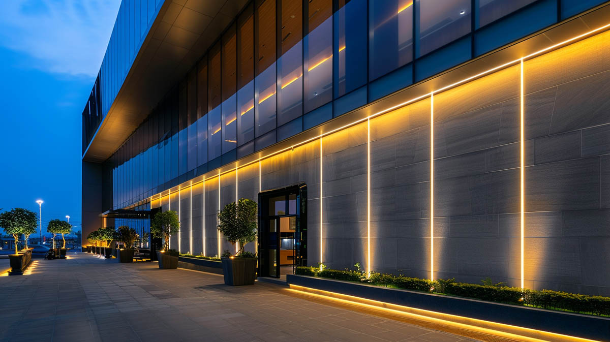 LED Wall Washer Lighting for Building Facade led wall washer facade lighting building exterior architectural lighting hotel