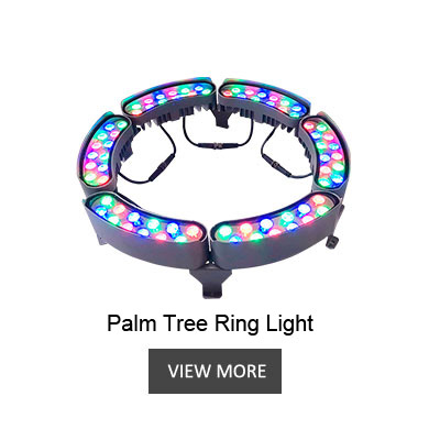 Palm tree ring light for palm tree lighting in landscape projects