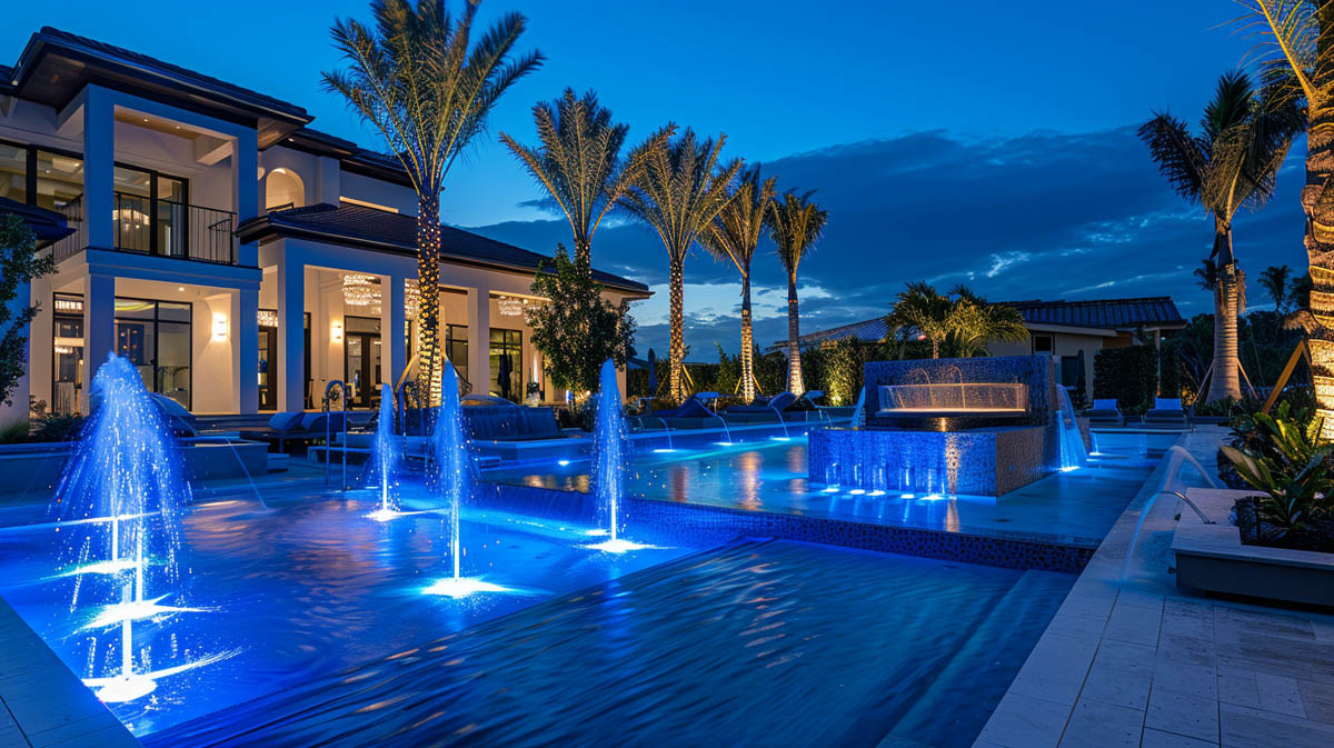 Underwater Fountain Lighting for Pools and Water Features underwater fountain lighting pool lighting led outdoor hotel